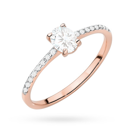 Pierścionek W0582 Diament 0,30ct różowe złoto
