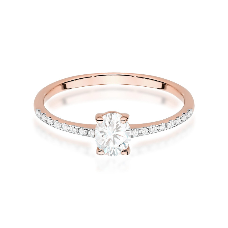 Pierścionek W0582 Diament 0,30ct różowe złoto