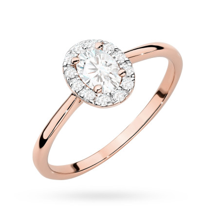 Pierścionek W0583 Diament 0,30ct różowe złoto