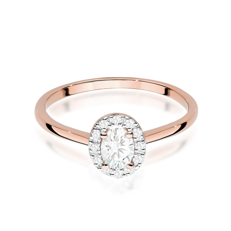 Pierścionek W0583 Diament 0,30ct różowe złoto