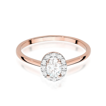 Pierścionek W0583 Diament 0,30ct różowe złoto