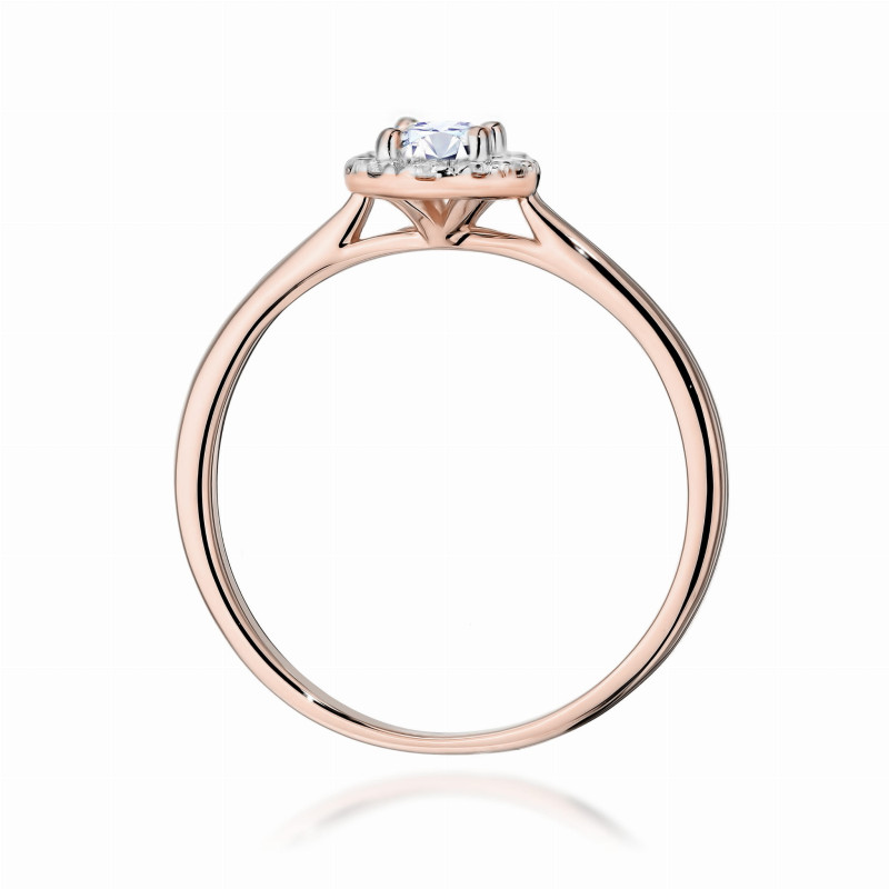 Pierścionek W0583 Diament 0,30ct różowe złoto