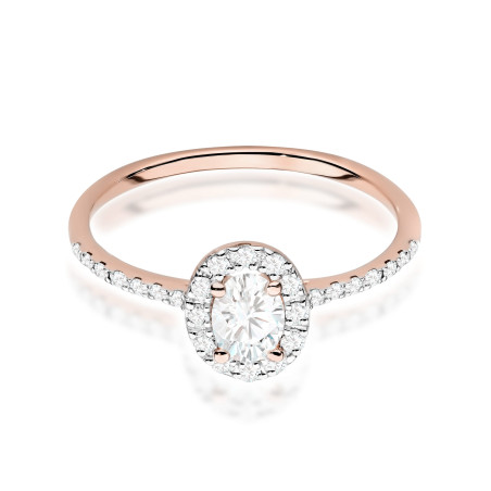 Pierścionek W0584 Diament 0,30ct różowe złoto