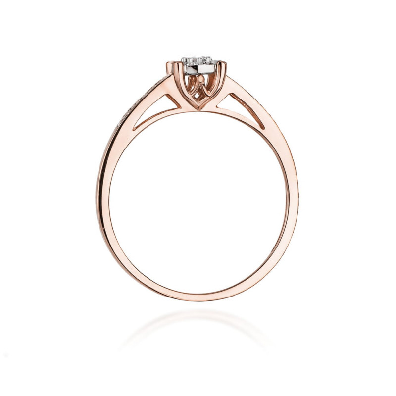 Pierścionek W055 Diament 0,08ct różowe złoto