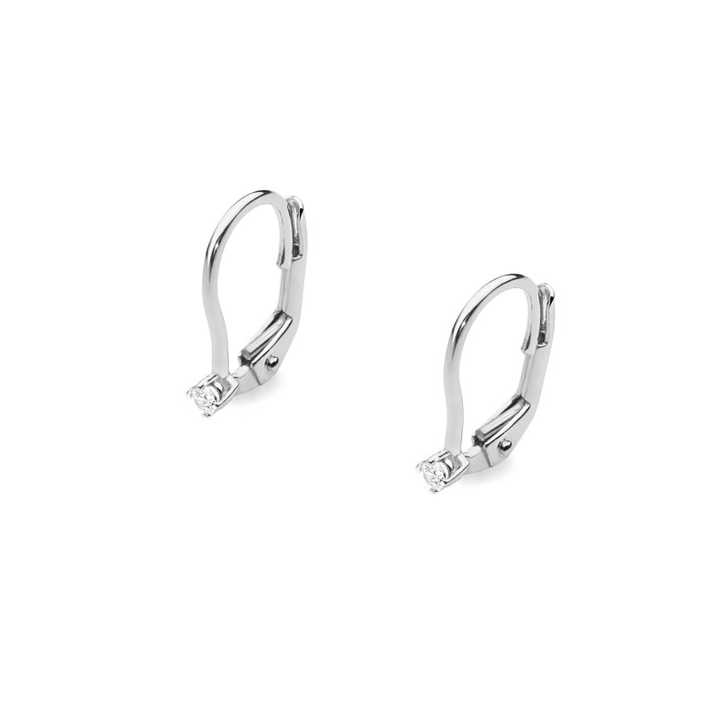 Kolczyki KO057 Diament 2 x 0,03ct białe złoto