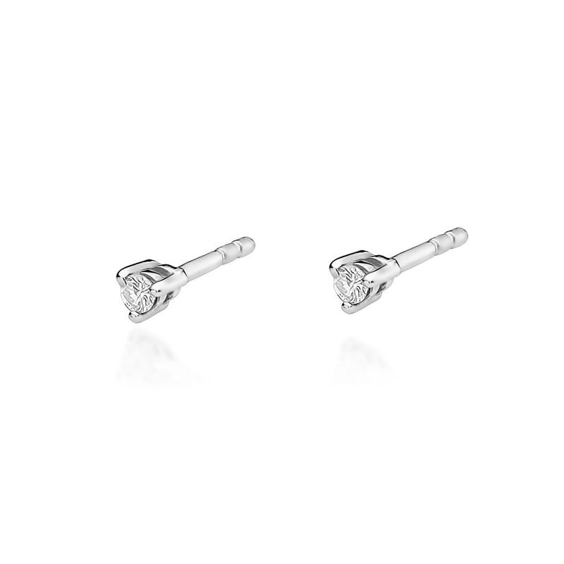 Kolczyki KO035 Diament 2 x 0,04ct białe złoto