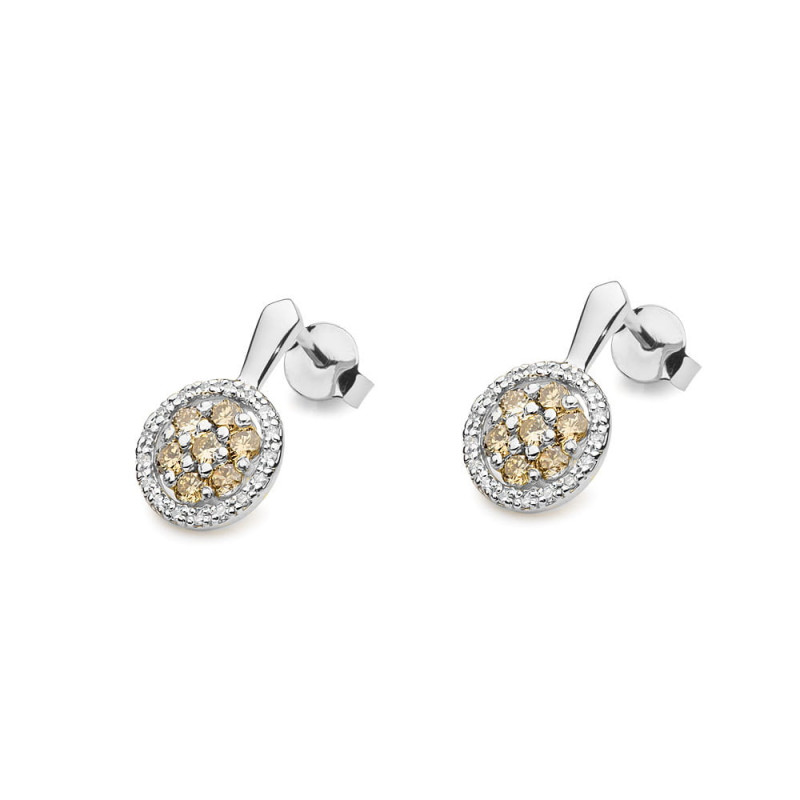 Kolczyki K0440 z diamentami białe złoto