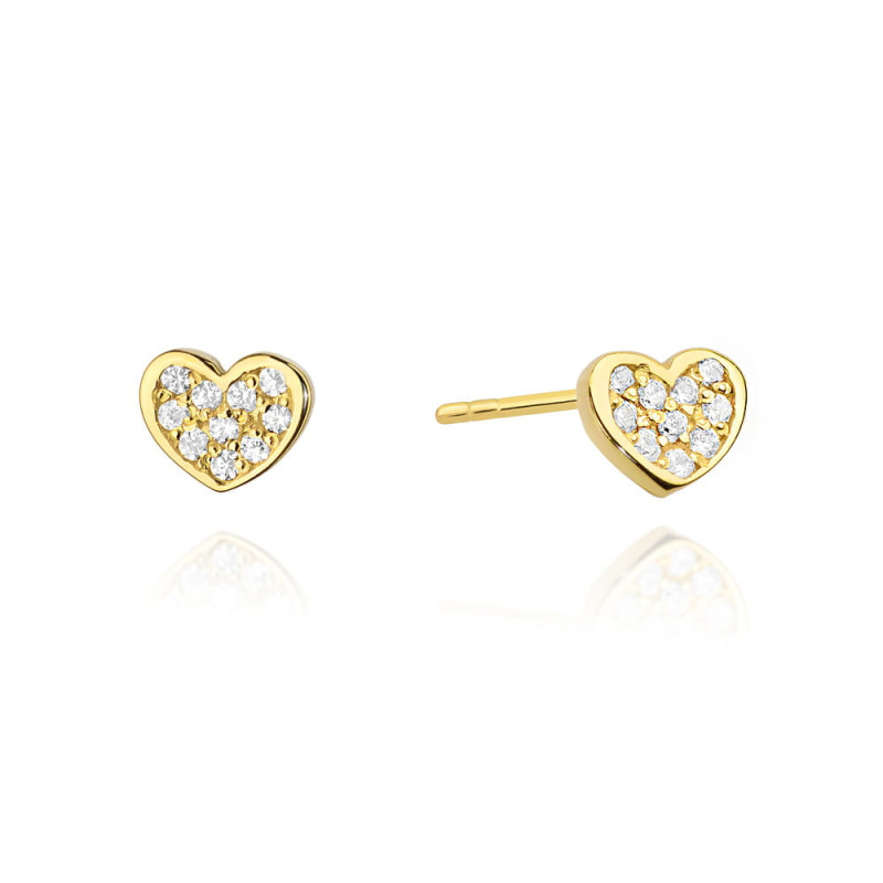 "Kolczyki KO021 z diamentami żółte złoto - eleganckie dodatki od 
