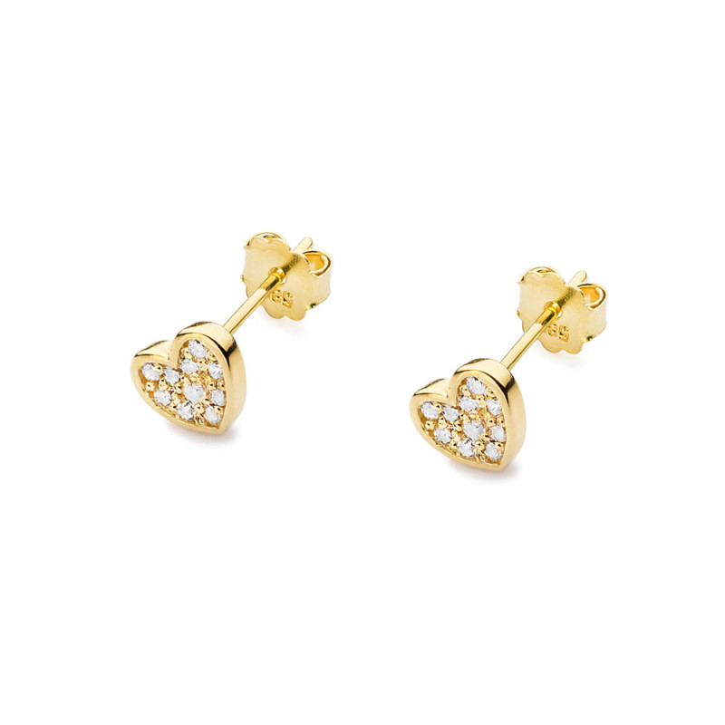 "Kolczyki KO021 z diamentami żółte złoto - eleganckie dodatki od 