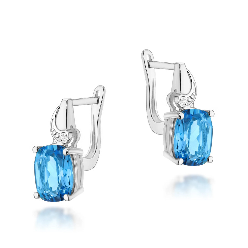 "Kolczyki KO400 Topaz 2 x 2,40ct - białe złoto | Daimana.pl | Najwy