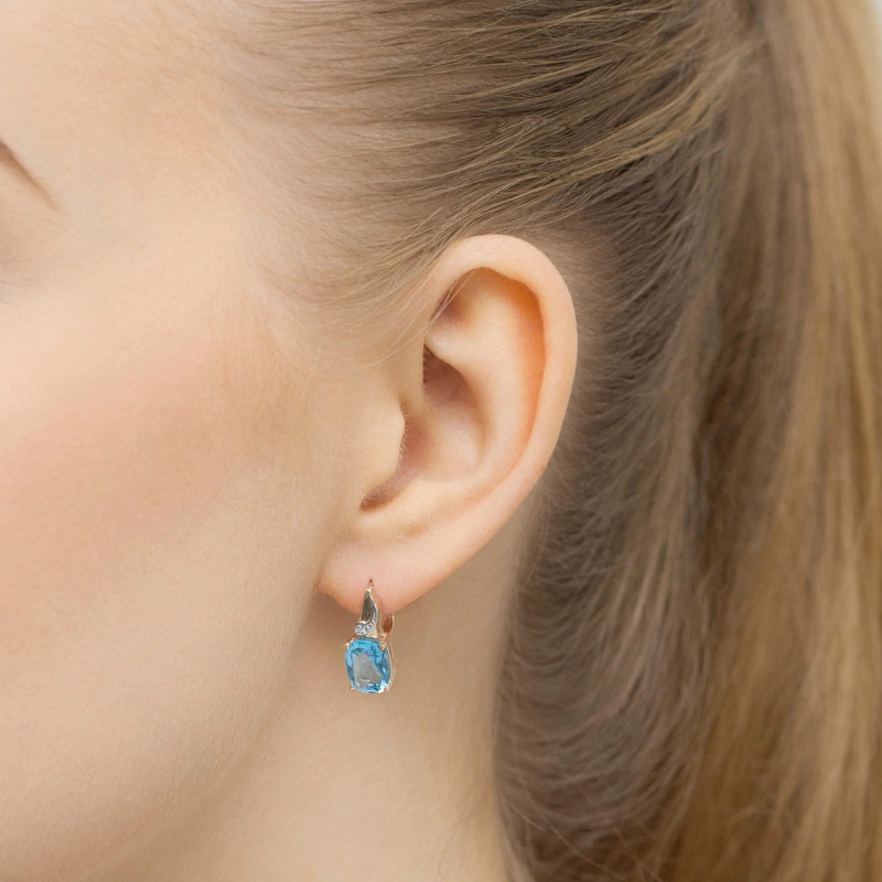 "Kolczyki KO400 Topaz 2 x 2,40ct - białe złoto | Daimana.pl | Najwy