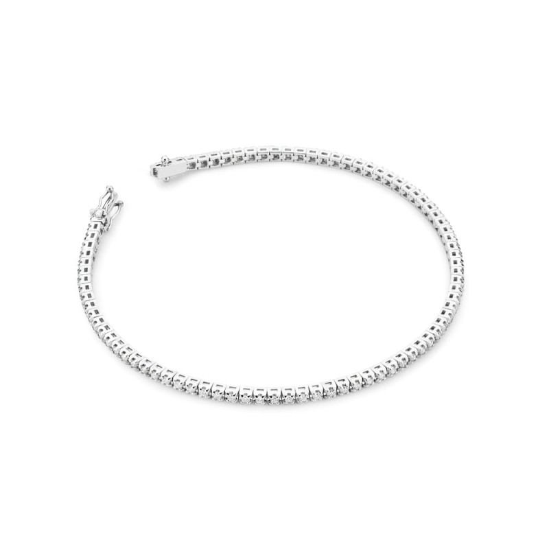 "Bransoletka B39150 z diamentami - elegancka biżuteria w białym zł