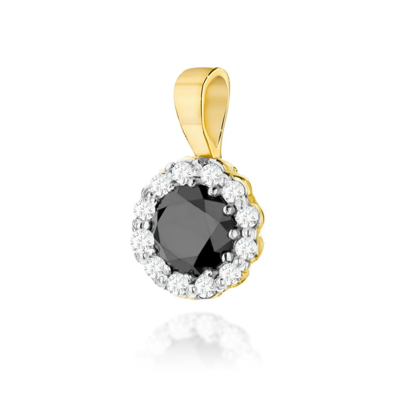 Zawieszka Z510 Czarny Diament 0,50ct w żółtym złocie - Daimana.pl