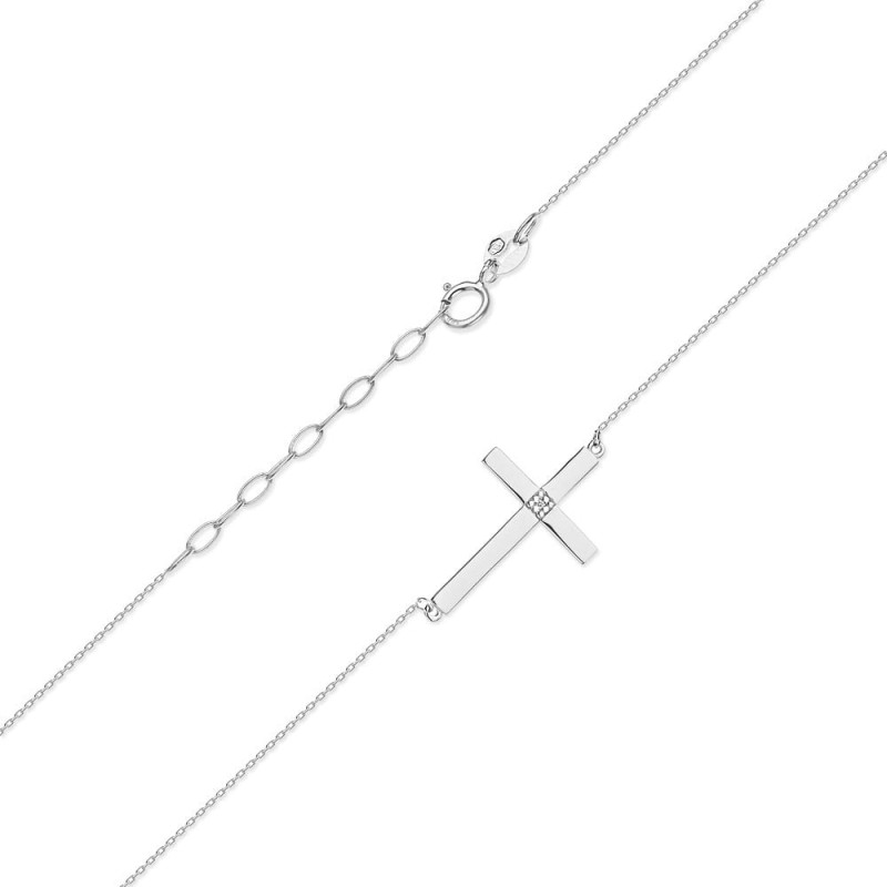 Naszyjnik C010 z diamentami białe złoto - Luksusowa biżuteria mark