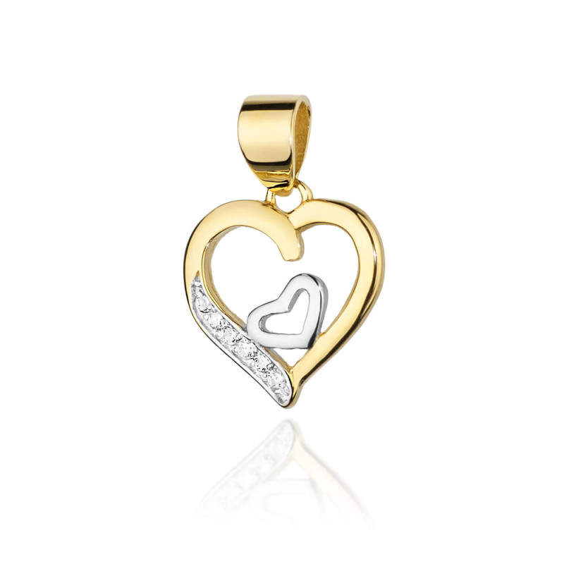 "Zawieszka S024 z diamentami w żółtym złocie - elegancki dodatek 