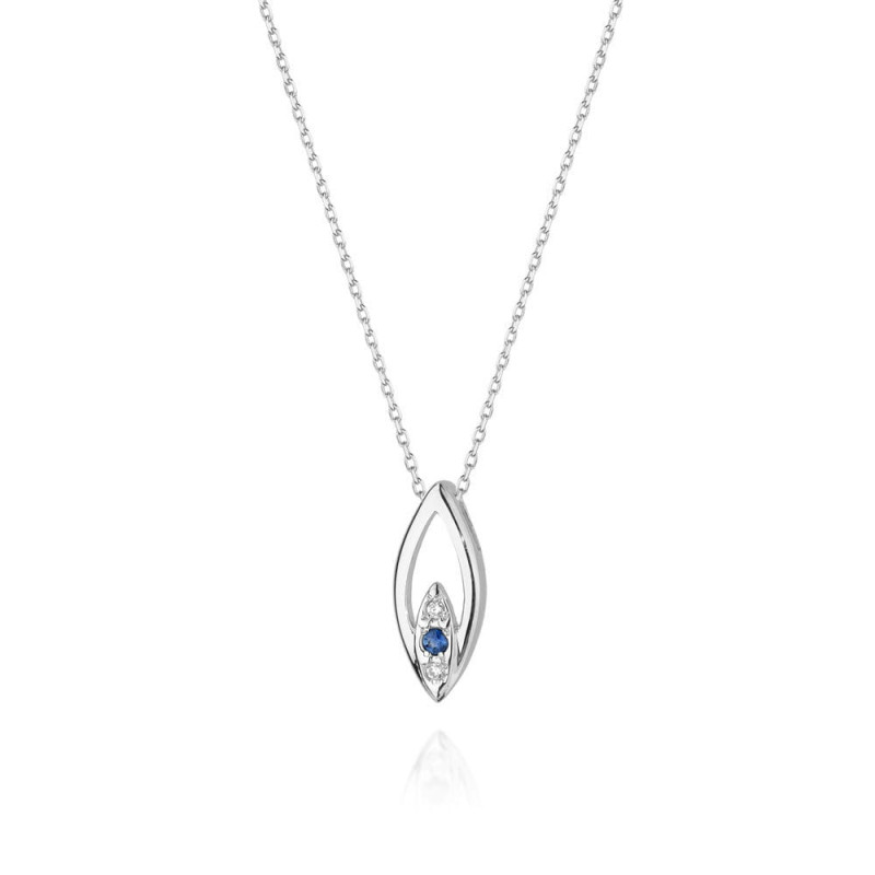 Naszyjnik C031 z diamentami w białym złocie - elegancki dodatek od 