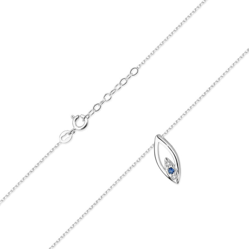 Naszyjnik C031 z diamentami w białym złocie - elegancki dodatek od 