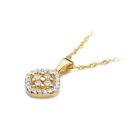 "Zawieszka Z441 z diamentami żółte złoto - elegancki dodatek od D