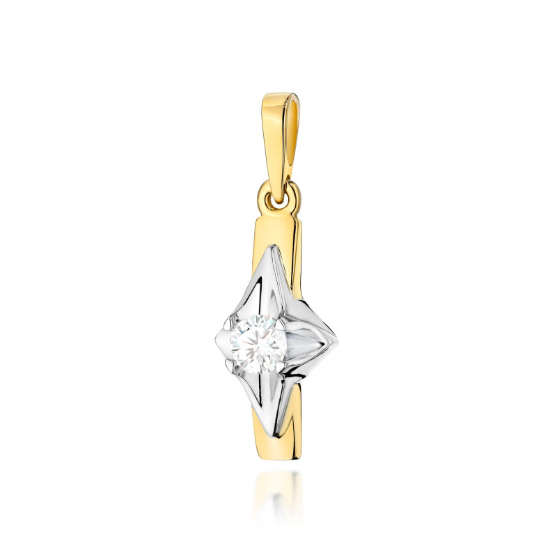 Zawieszka Z088 Diament 0,20ct żółte złoto - Daimana.pl: Luksusowy