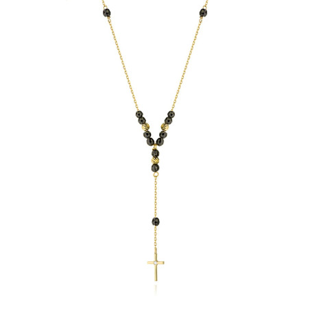"Naszyjnik C058 z diamentami żółte złoto - elegancki dodatek od D