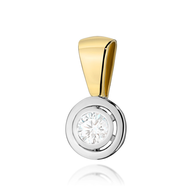 "Zawieszka Z294 Diament 0,20ct żółte złoto - Nowoczesny design od