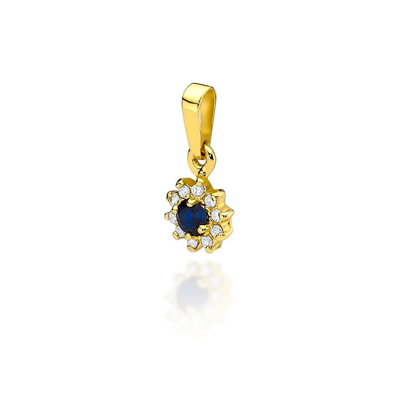 Zawieszka Z185 Szafir 0,15ct żółte złoto - Daimana.pl: Ekskluzywn