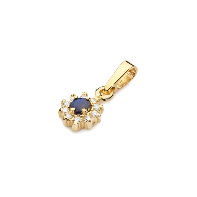 Zawieszka Z185 Szafir 0,15ct żółte złoto - Daimana.pl: Ekskluzywn