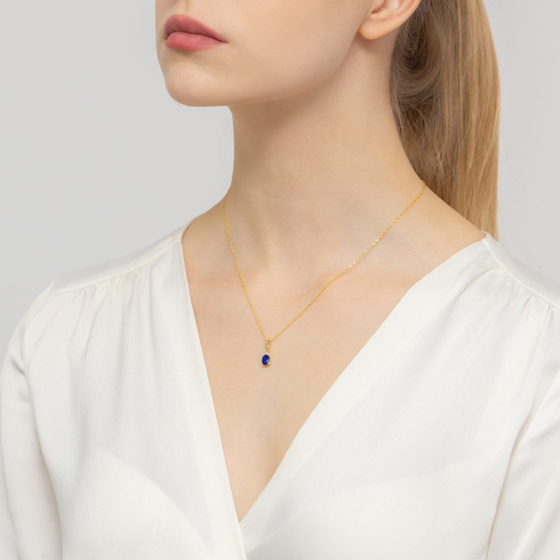 Zawieszka Z308 Szafir 0,90ct żółte złoto - Daimana.pl: Najwyższe