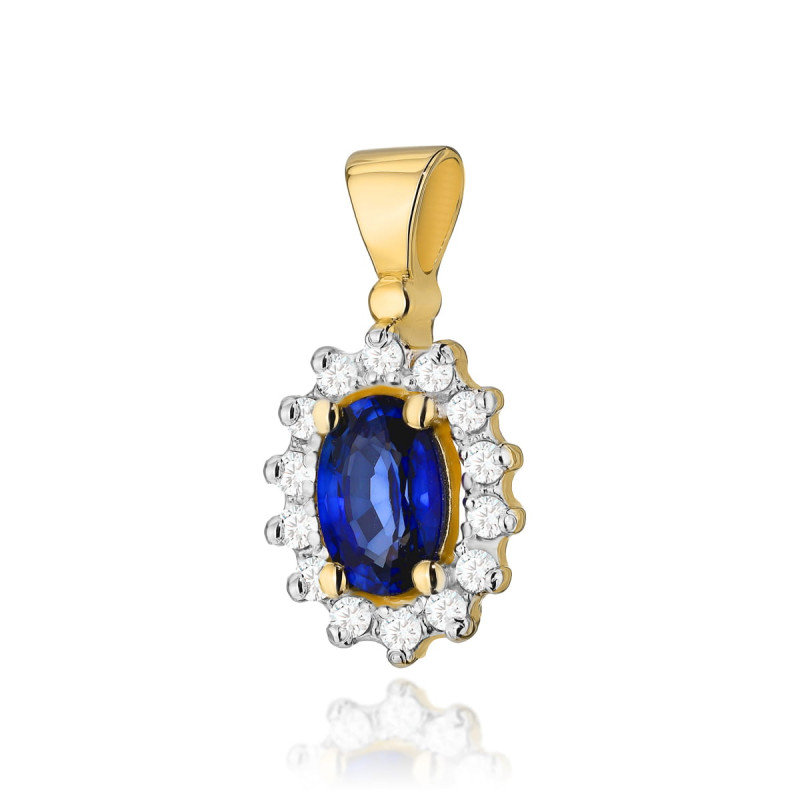 "Zawieszka Z182 Szafir 0,70ct Żółte Złoto - Daimana.pl - Najwyżs
