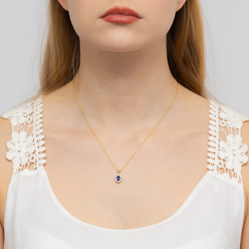 "Zawieszka Z182 Szafir 0,70ct Żółte Złoto - Daimana.pl - Najwyżs