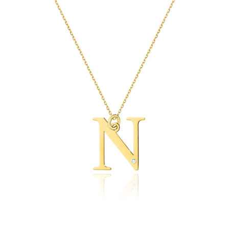 "Naszyjnik C070 z diamentami żółte złoto - Daimana.pl - elegancki