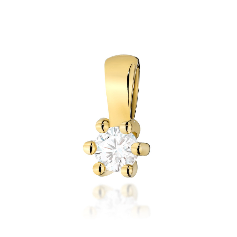 Zawieszka Z222 Diament 0,10ct żółte złoto - Daimana.pl: Najwyższ