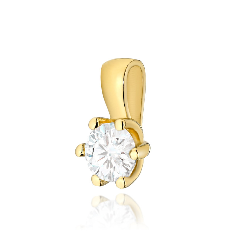 "Zawieszka Z222 Diament 0,30ct żółte złoto - Daimana.pl - najwyż
