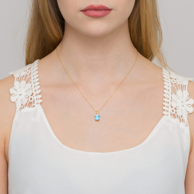 "Zawieszka Z003 Topaz 1,10ct żółte złoto - ekskluzywny dodatek od