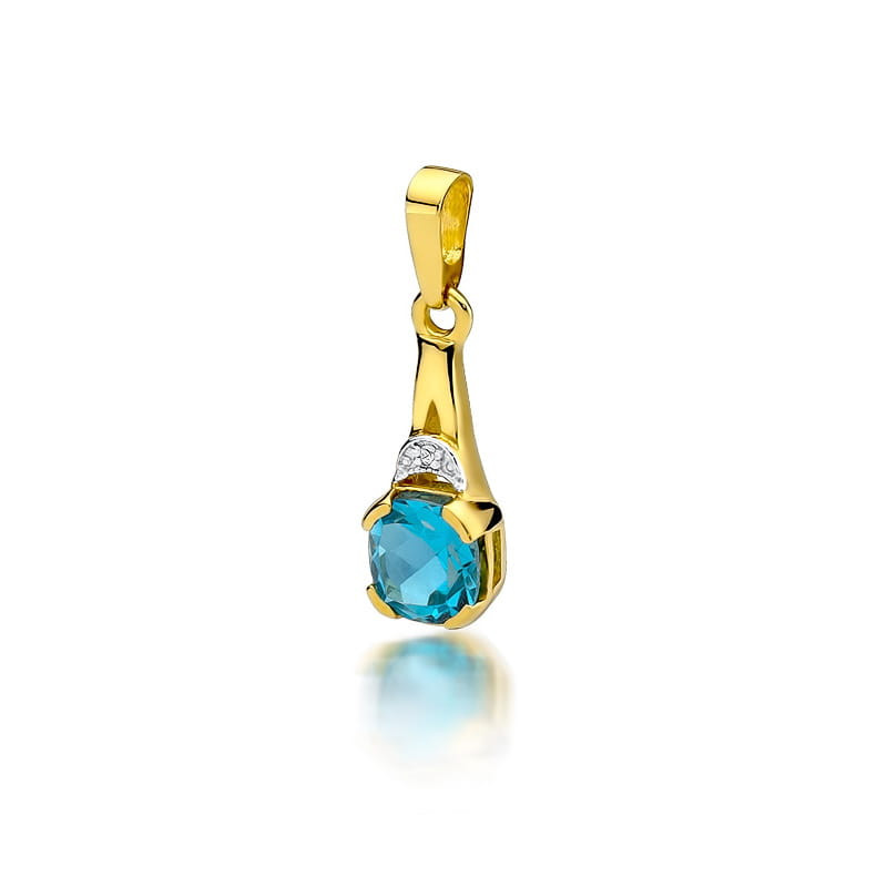 "Zawieszka Z040 Topaz 1,10ct żółte złoto - Daimana.pl: Najwyższe