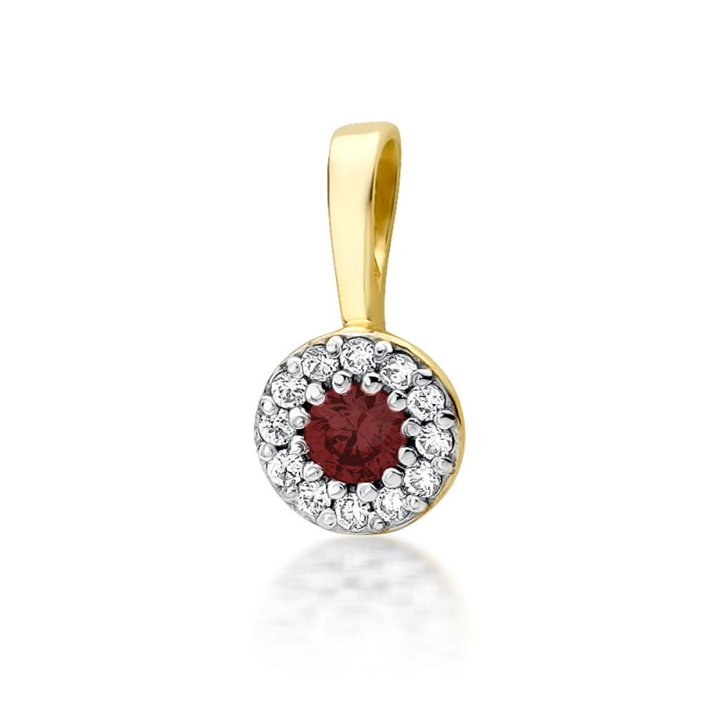 "Zawieszka Z443 Rubin 0,15ct żółte złoto - Daimana.pl - Najwyższ