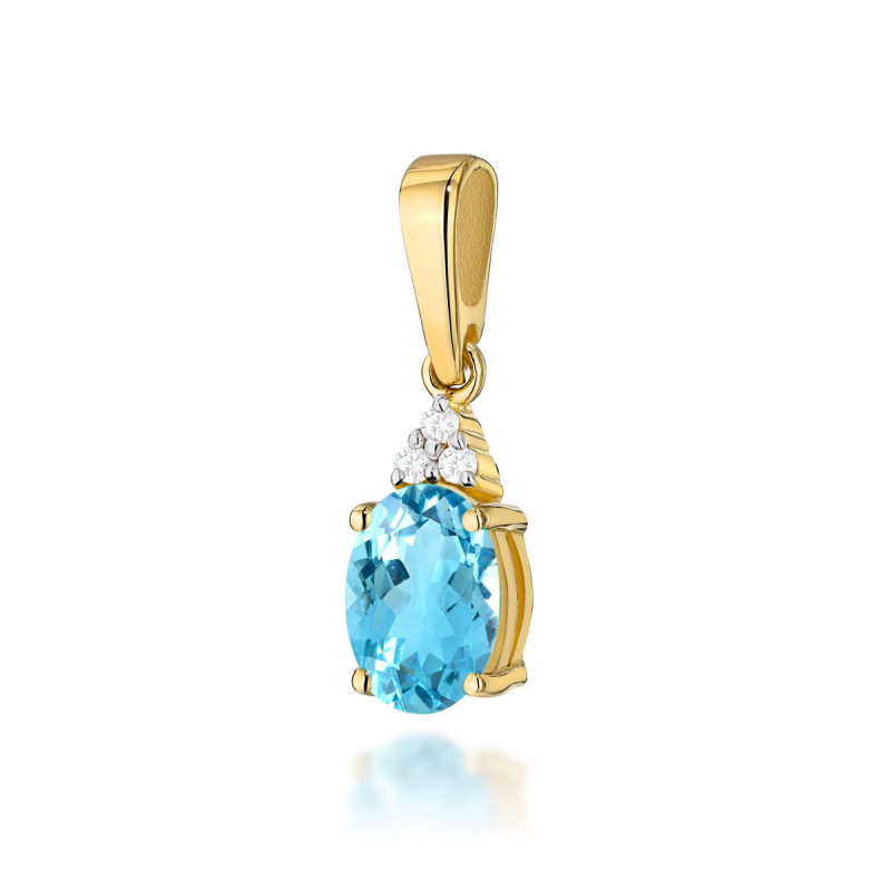Zawieszka Z308 Topaz 0,90ct żółte złoto - Daimana.pl - Najwyższe