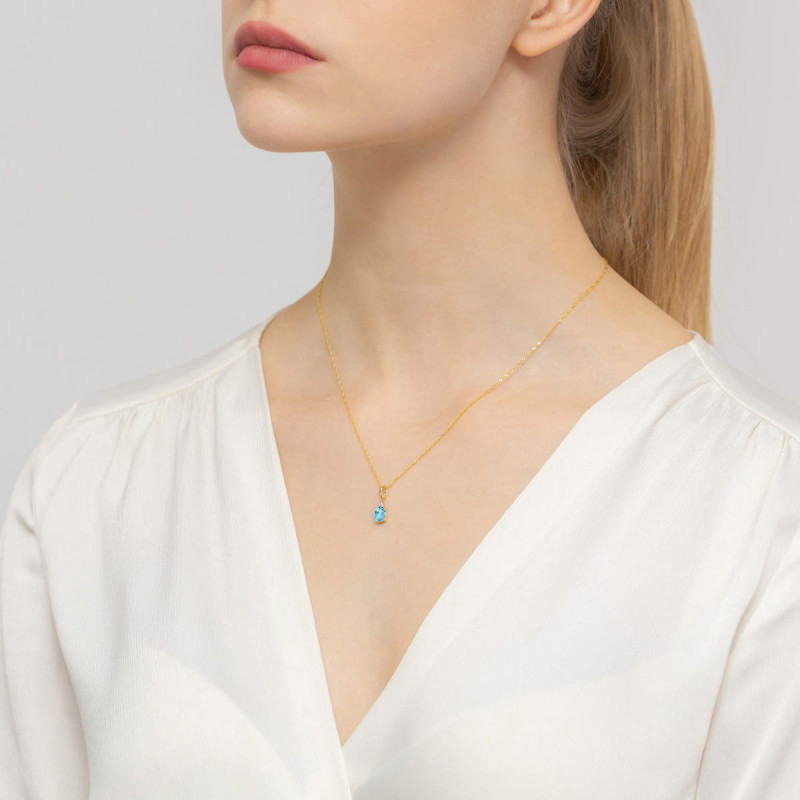 Zawieszka Z308 Topaz 0,90ct żółte złoto - Daimana.pl - Najwyższe