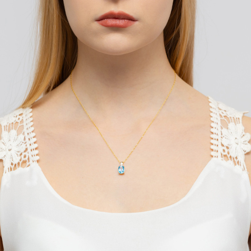 Zawieszka Z400 Topaz 2,40ct w żółtym złocie - najlepsza jakość 