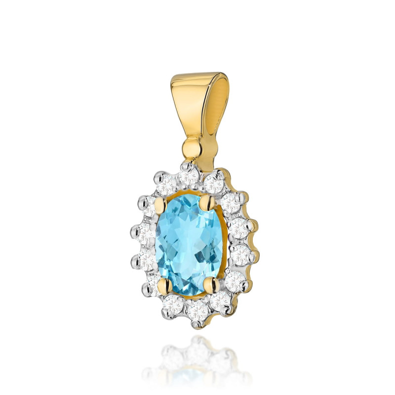 Zawieszka Z182 Topaz 0,50ct żółte złoto - Daimana.pl: Najwyższej