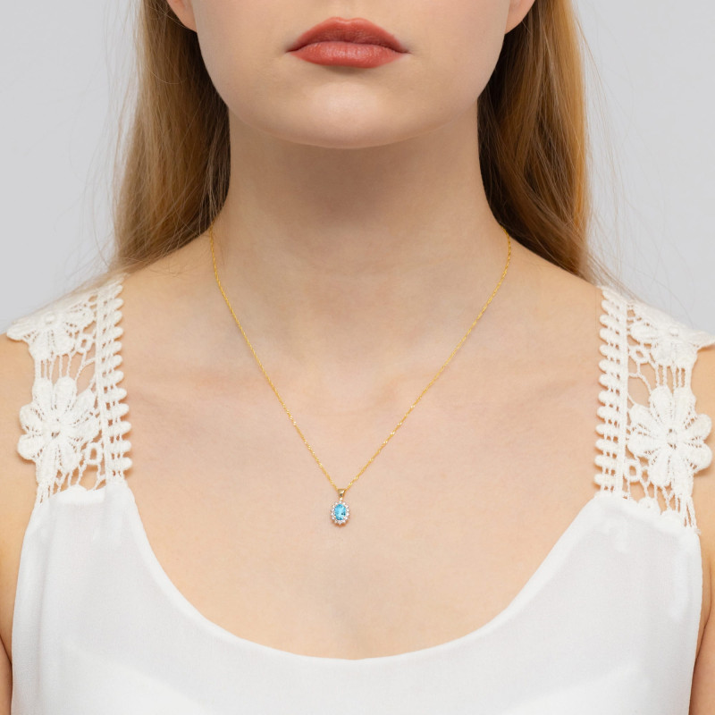 Zawieszka Z182 Topaz 0,50ct żółte złoto - Daimana.pl: Najwyższej