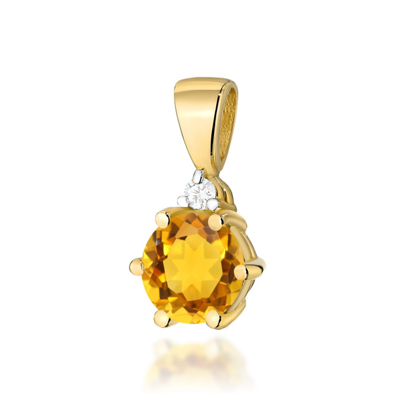 Zawieszka Z076 Cytryn 0,50ct żółte złoto - Daimana.pl: Najwyższe