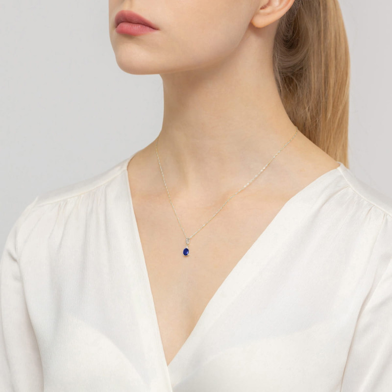 Zawieszka Z308 Szafir 0,90ct białe złoto - ekskluzywny dodatek od D