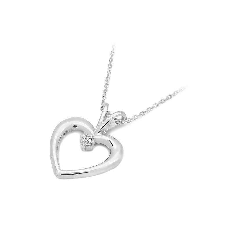 "Zawieszka S003 Diament 0,04ct - Białe złoto - Daimana.pl"