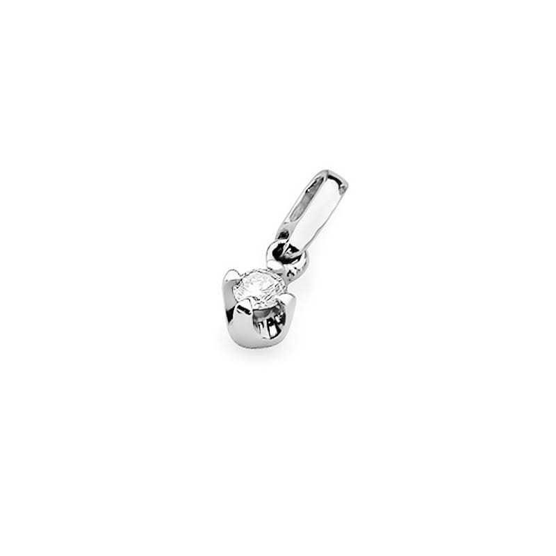 Zawieszka Z034 Diament 0,10ct białe złoto - Daimana.pl: Najwyższej