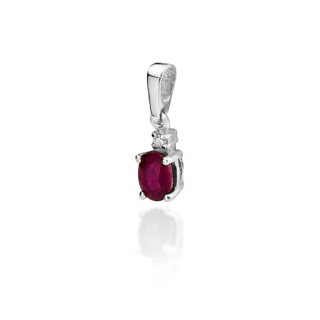 Zawieszka Z001 Rubin 0,60ct białe złoto - Daimana.pl - Najwyższej 