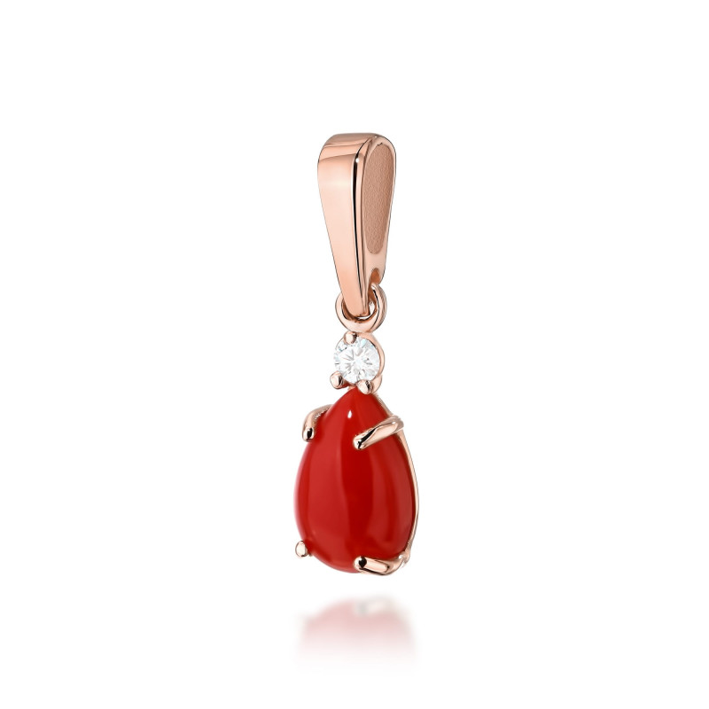 "Zawieszka Z570 Koral 0,65ct różowe złoto - Daimana.pl - Najwyższ