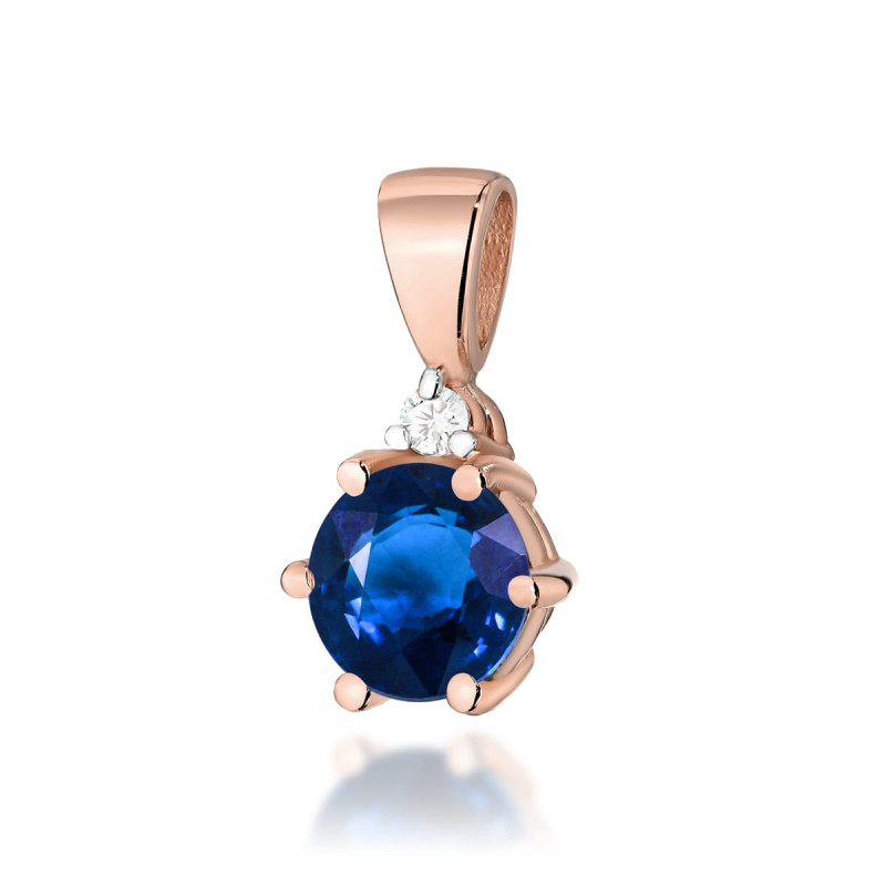 Zawieszka Z076 Szafir 0,50ct różowe złoto - Daimana.pl: Najwyższe
