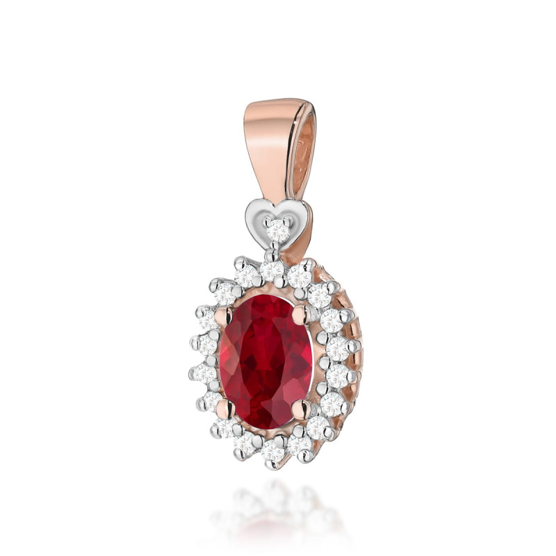 Zawieszka Z312 Rubin 0,60ct - Różowe złoto | Daimana.pl - ekskluzy