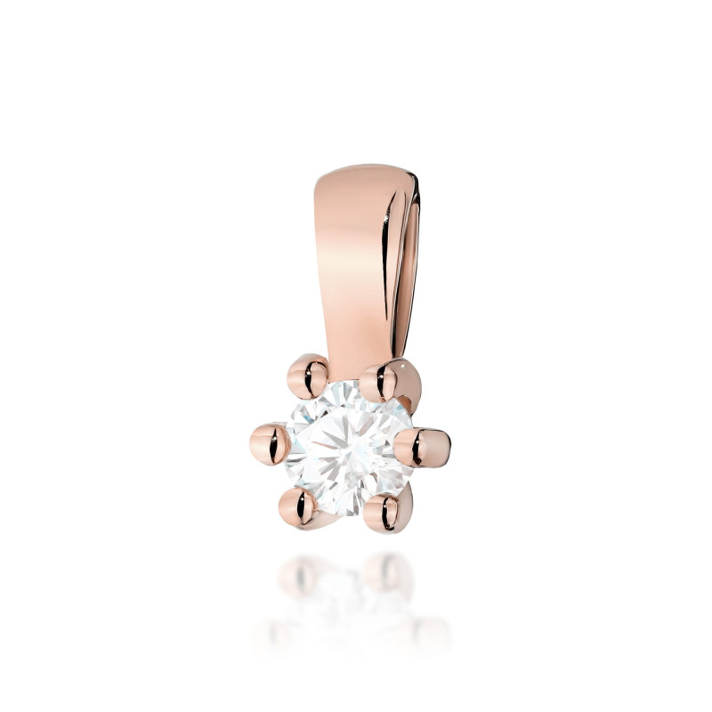 Zawieszka Z222 Diament 0,10ct różowe złoto - Daimana.pl - Najwyżs